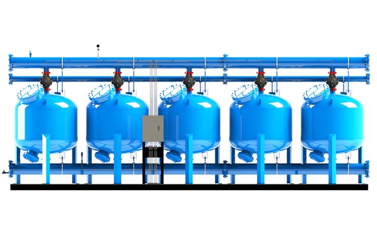 五罐并聯(lián)全自動淺層沙過濾器